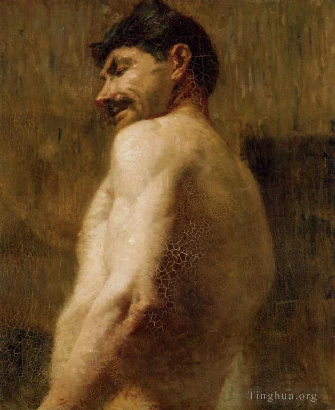Henri de Toulouse-Lautrec Peinture à l'huile - Buste d'Homme Nu