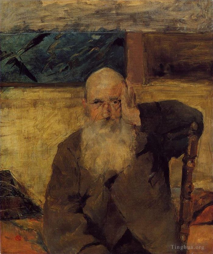 Henri de Toulouse-Lautrec Peinture à l'huile - Vieil homme à Celeyran