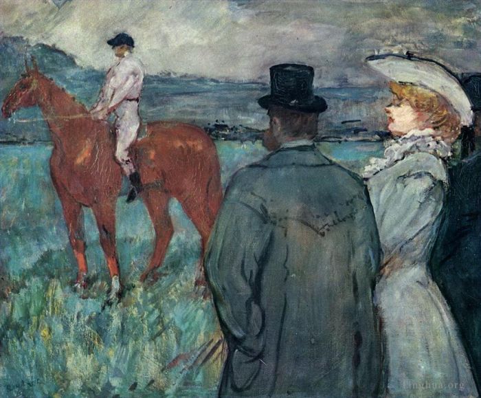 Henri de Toulouse-Lautrec Peinture à l'huile - Aux courses 1899
