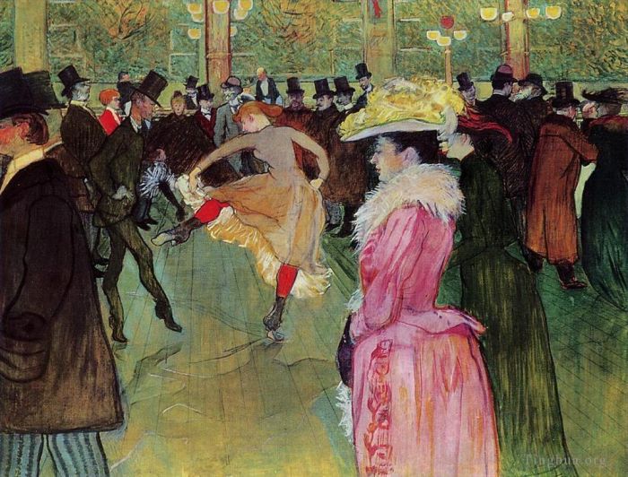 Henri de Toulouse-Lautrec Types de peintures - Danse au Moulin Rouge