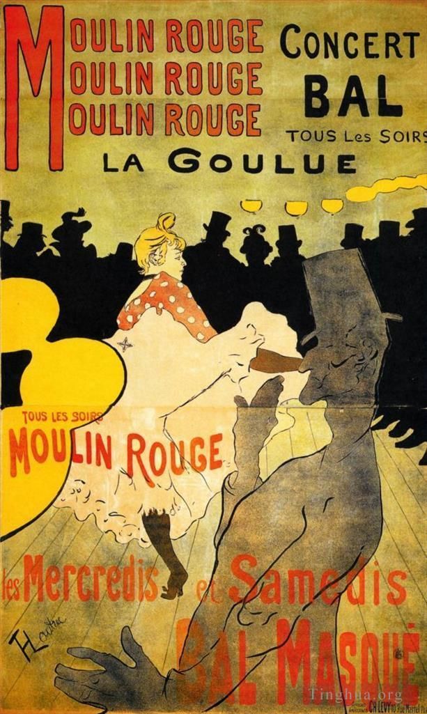Henri de Toulouse-Lautrec Types de peintures - Moulin Rouge