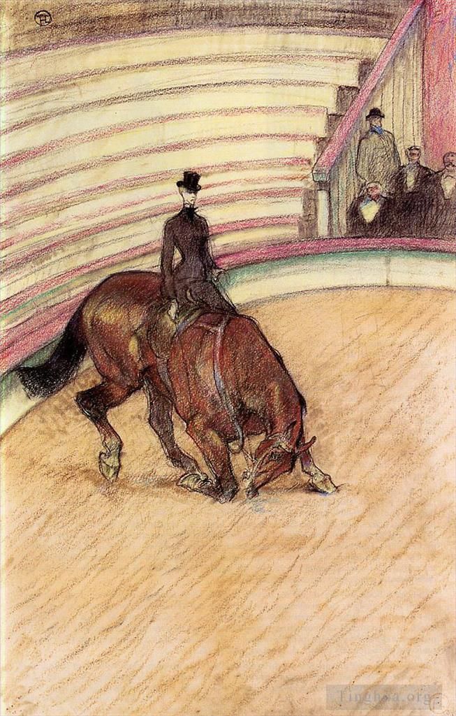 Henri de Toulouse-Lautrec Types de peintures - Au cirque de dressage 1899