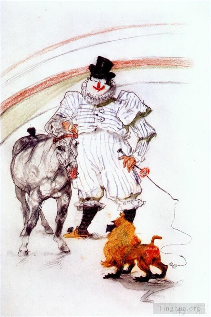Henri de Toulouse-Lautrec Types de peintures - Au cirque dressage de chevaux et de singes 1899