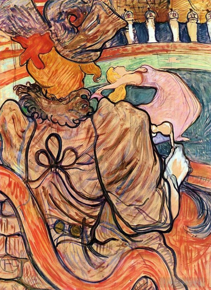 Henri de Toulouse-Lautrec Types de peintures - Au nouveau cirque la danseuse et cinq chemises rembourrées 1891