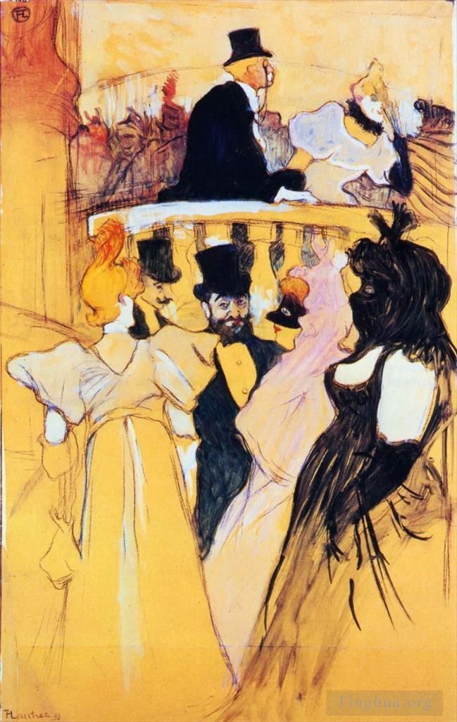 Henri de Toulouse-Lautrec Types de peintures - Au bal de l'opéra 1893