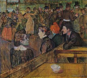 Henri de Toulouse-Lautrec œuvres - Bal au moulin de la galette 1889