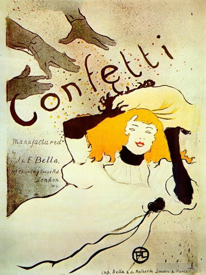 Henri de Toulouse-Lautrec Types de peintures - Confettis 1894