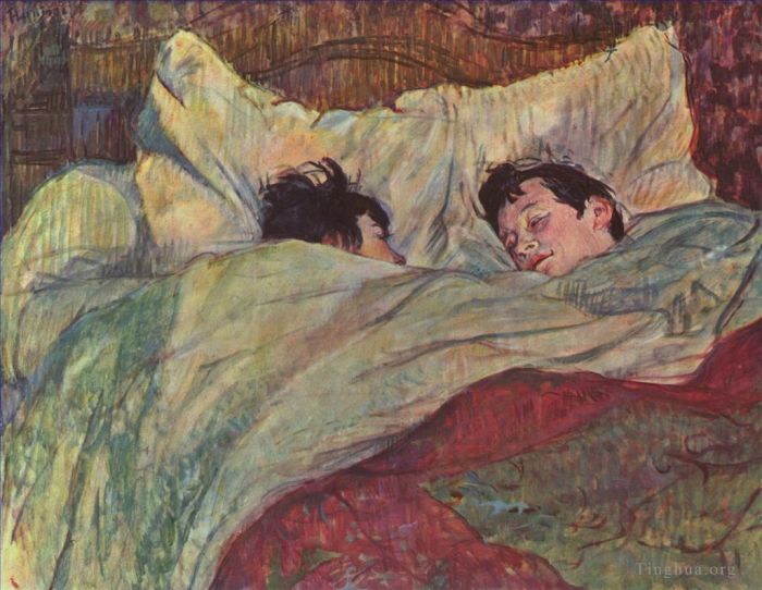 Henri de Toulouse-Lautrec Types de peintures - Au lit 1893