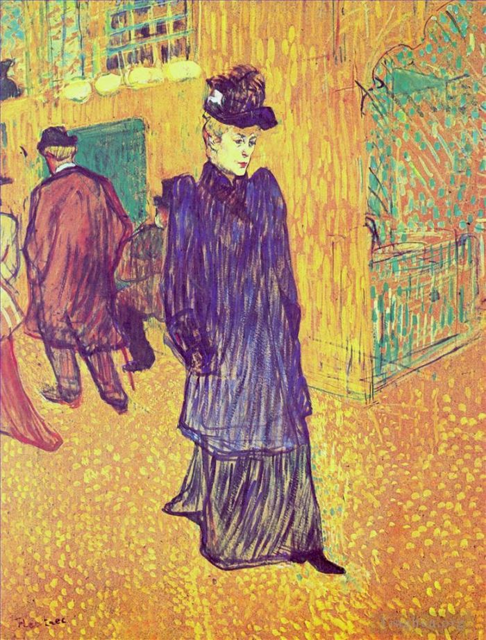 Henri de Toulouse-Lautrec Types de peintures - Jane avril quittant le moulin rouge 1893