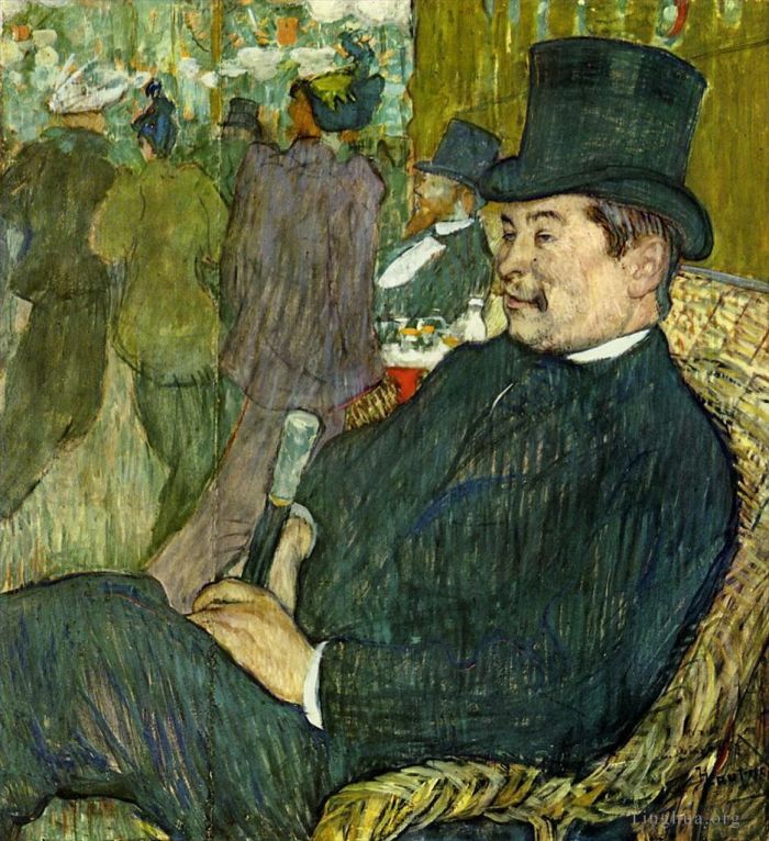 Henri de Toulouse-Lautrec Types de peintures - M Delaporte au jardin de paris 1893