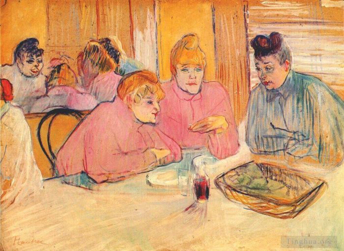 Henri de Toulouse-Lautrec Types de peintures - Prostituées autour d'une table