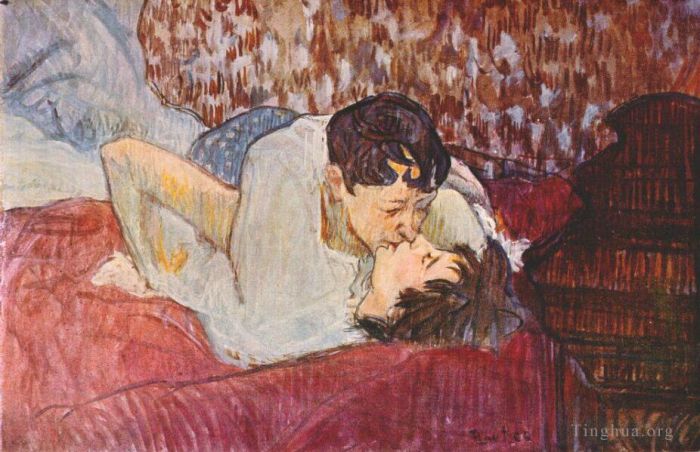 Henri de Toulouse-Lautrec Types de peintures - Le baiser 1893