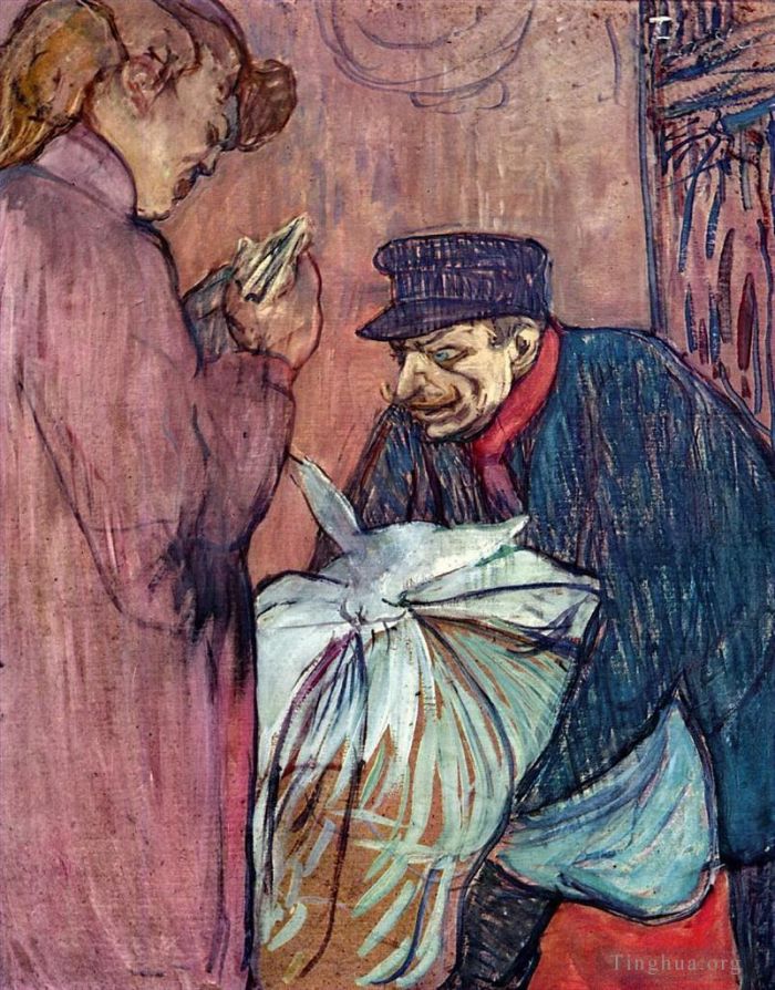 Henri de Toulouse-Lautrec Types de peintures - Le blanchisseur appelant au bordel 1894