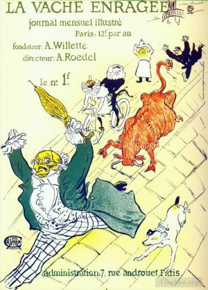 Henri de Toulouse-Lautrec œuvres - La vache folle