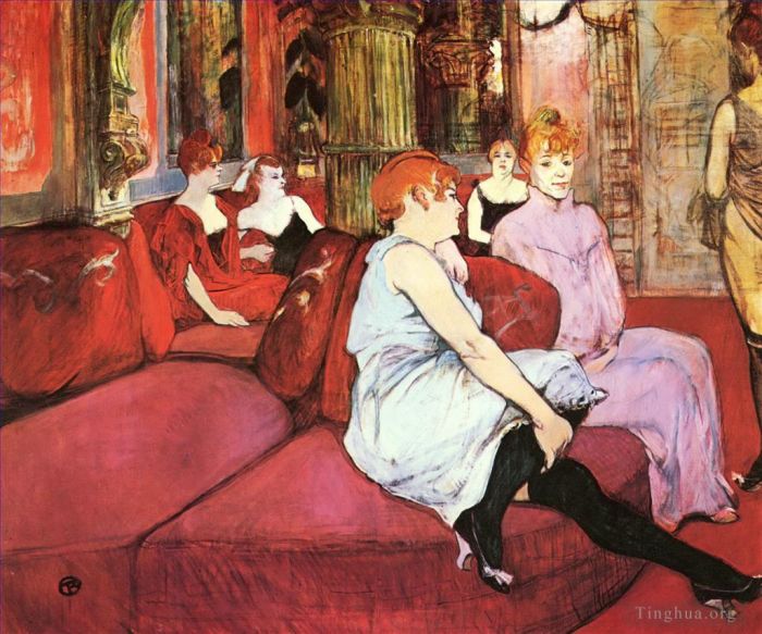 Henri de Toulouse-Lautrec Types de peintures - Le salon de la rue des moulins 1894