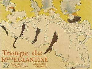 Henri de Toulouse-Lautrec œuvres - Troupe de mlle éléganteine affiche 1896