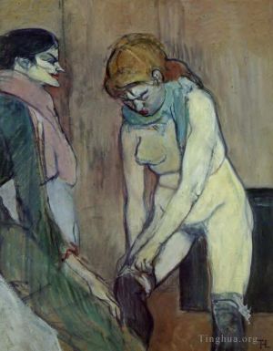 Henri de Toulouse-Lautrec œuvres - Femme remontant ses bas 1894