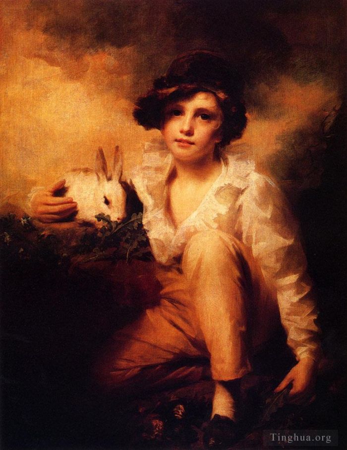 Henry Raeburn Peinture à l'huile - Garçon et lapin