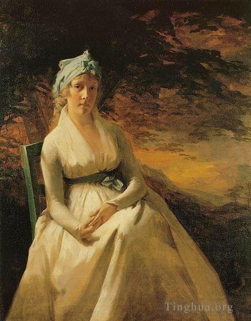 Henry Raeburn Peinture à l'huile - Portrait de Mme Andrew