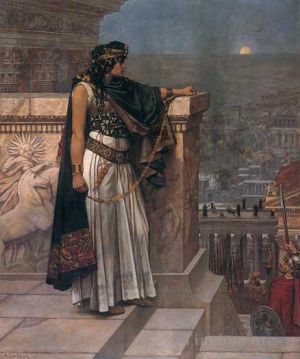 Herbert Gustave Schmalz œuvres - La reine Zénobie, dernier regard sur Palmyre