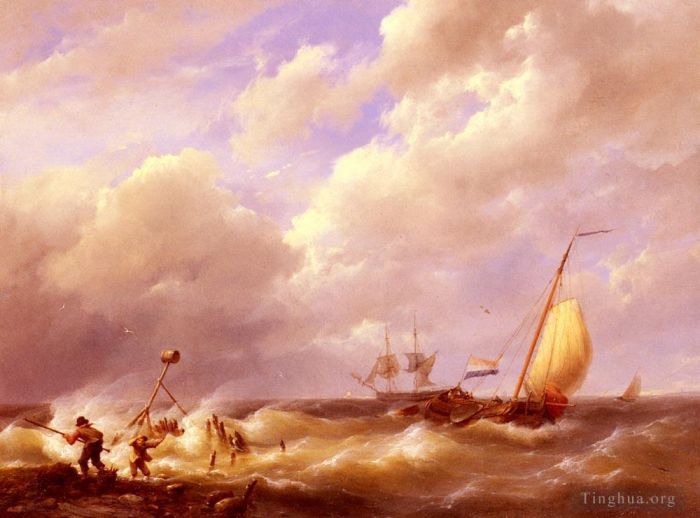 Hermanus Koekkoek Snr Peinture à l'huile - Willem Un morceau de mer