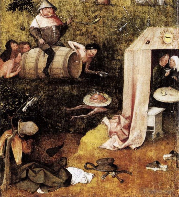 Jérôme Bosch Peinture à l'huile - Allégorie de la gourmandise et de la luxure 1500