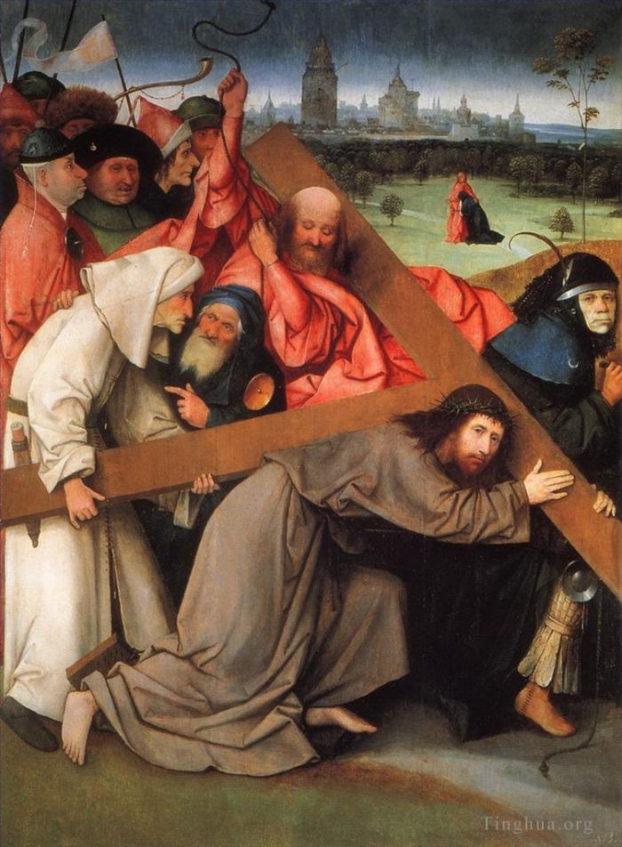 Jérôme Bosch Peinture à l'huile - Christ portant la croix 1