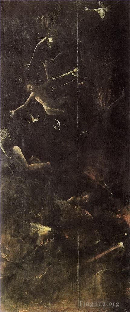 Jérôme Bosch Peinture à l'huile - Chute de l'enfer des damnés 1504