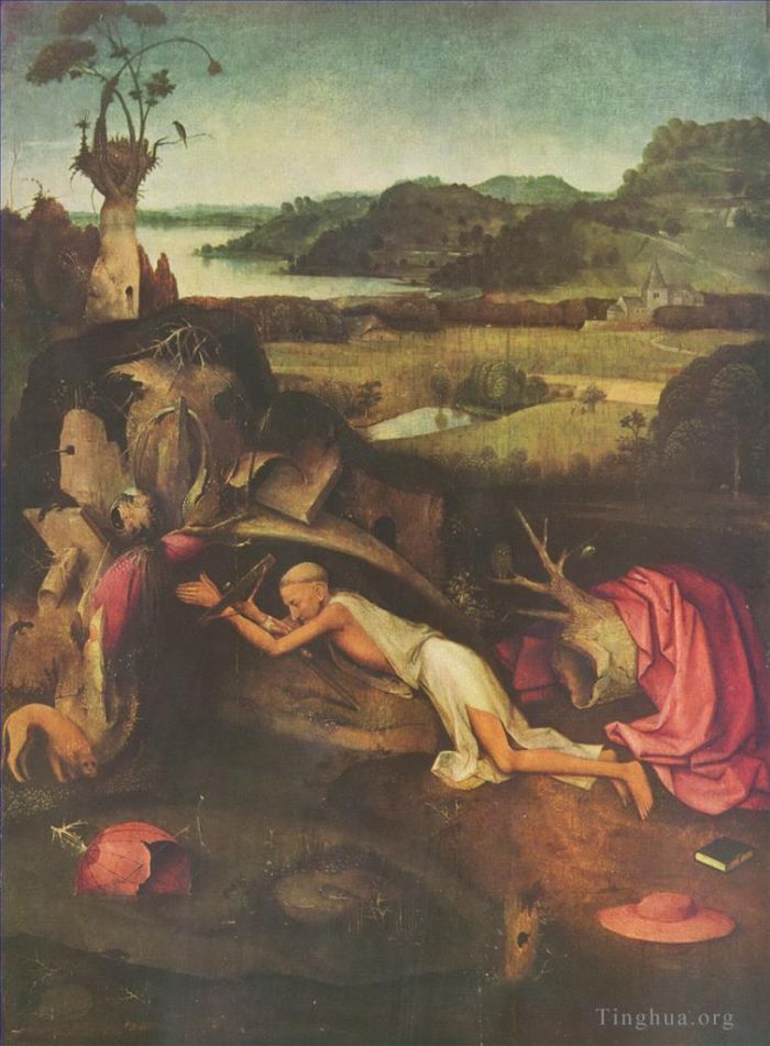 Jérôme Bosch Peinture à l'huile - Saint Jérôme en prière vers 1500