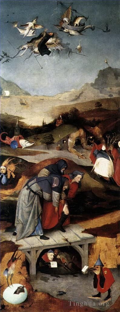 Jérôme Bosch Peinture à l'huile - Tentation de Saint Antoine 1506