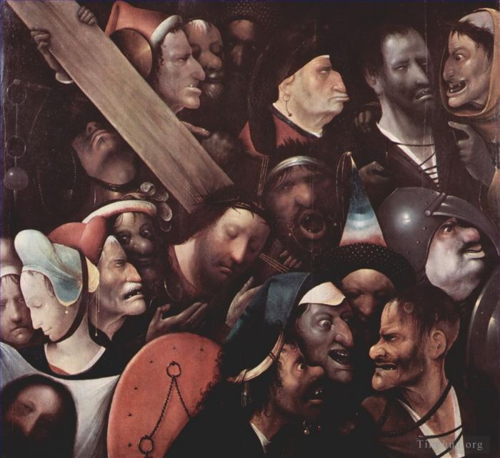 Jérôme Bosch Peinture à l'huile - Le port de croix 1480