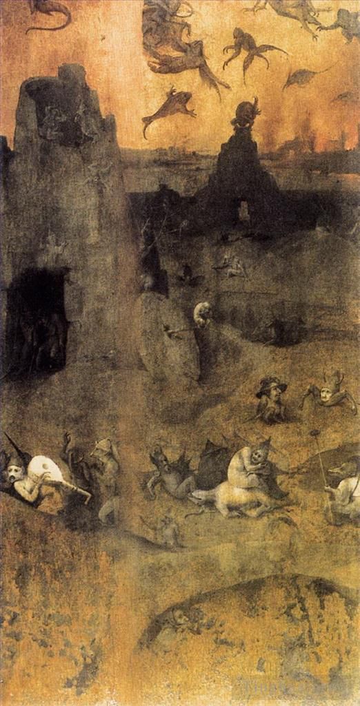 Jérôme Bosch Peinture à l'huile - La chute des anges rebelles 1504