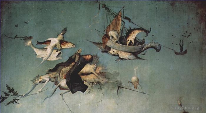 Jérôme Bosch Peinture à l'huile - La tentation de saint Antoine 1511