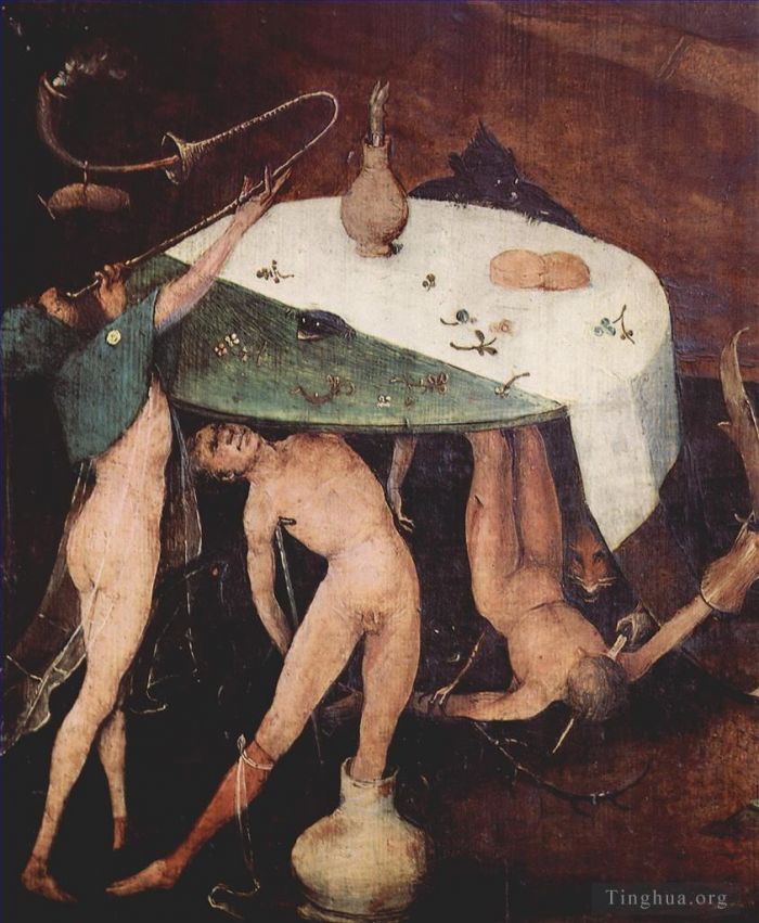 Jérôme Bosch Peinture à l'huile - La tentation de saint Antoine 1513