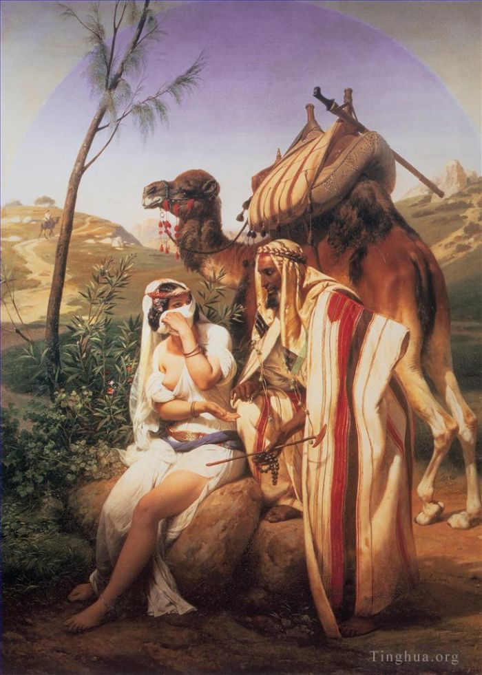 Émile Jean-Horace Vernet Peinture à l'huile - Juda et Tamar Arabe