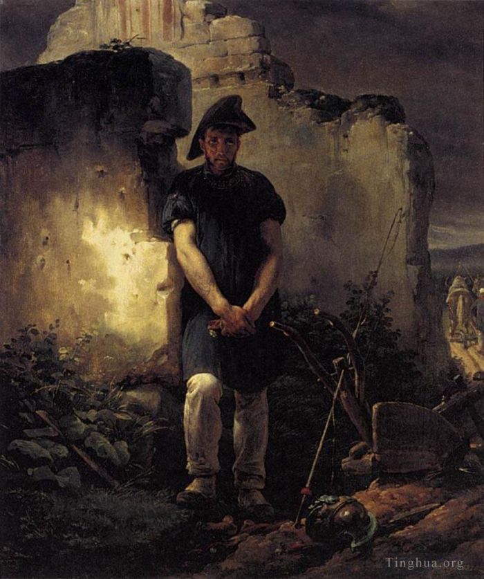 Émile Jean-Horace Vernet Peinture à l'huile - Soldat Ouvrier