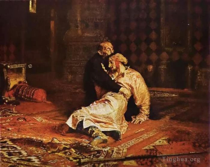 Ilya Repin Peinture à l'huile - Ivan le Terrible et son fils Réalisme russe