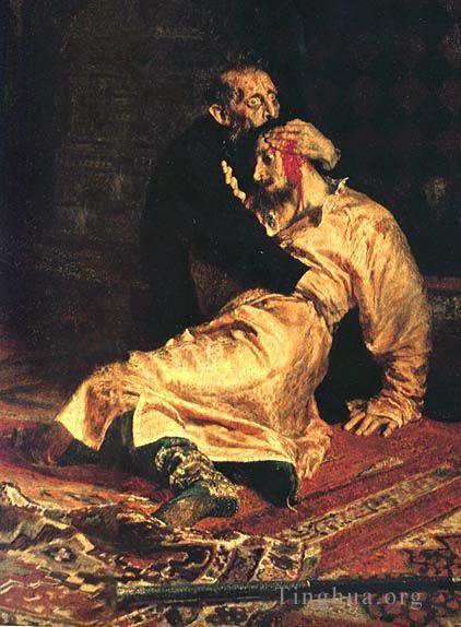 Ilya Repin Peinture à l'huile - Ivan le Terrible et son fils du réalisme russe