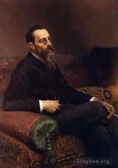 Ilya Repin Peinture à l'huile - Nikolay Rymsky Korsakov Réalisme russe