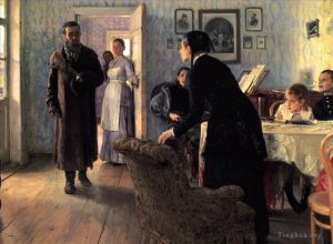 Ilya Repin œuvres - Visiteurs inattendus Réalisme russe