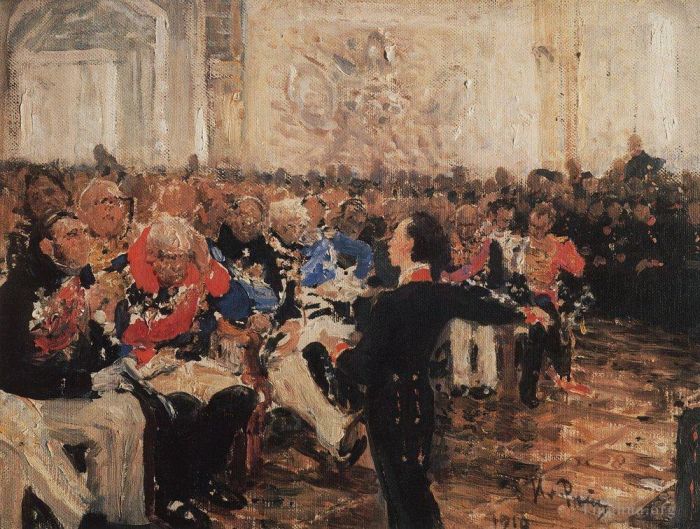 Ilya Repin Peinture à l'huile - Pouchkine en acte au lycée le 18 janvier 1910