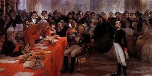 Ilya Repin œuvres - Pouchkine en action au lycée le 1er janvier 181 lit son poème Souvenirs à Tsarskoïe Selo 1911