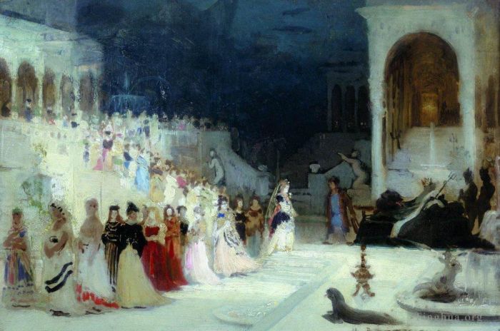 Ilya Repin Peinture à l'huile - Scène de ballet 1875