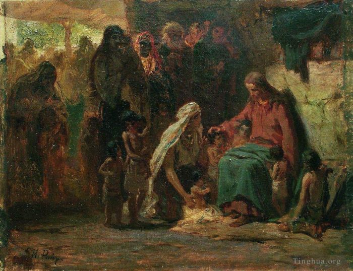 Ilya Repin Peinture à l'huile - Bénédiction des enfants