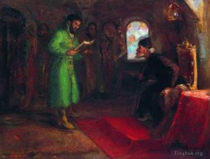 Ilya Repin œuvres - Boris Godounov avec Ivan le Terrible 1890