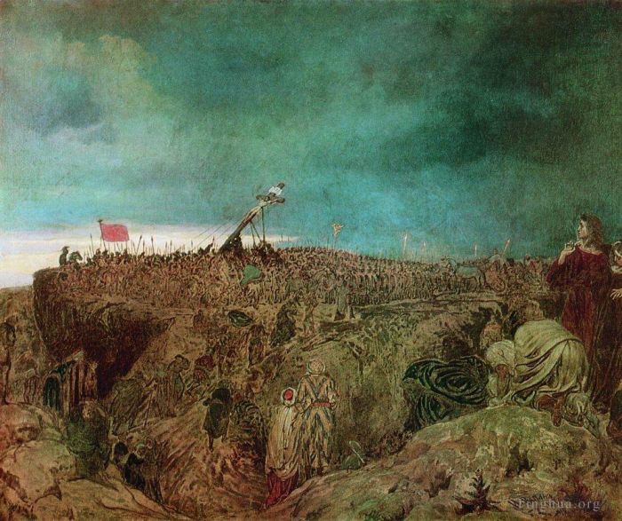 Ilya Repin Peinture à l'huile - Étude sur la crucifixion du calvaire 1869