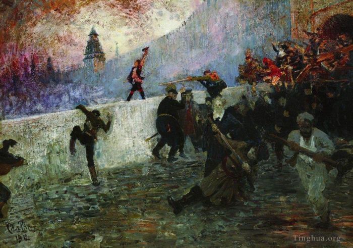 Ilya Repin Peinture à l'huile - Dans Moscou assiégée en 1811912