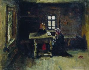 Ilya Repin œuvres - Dans la cabane 1878
