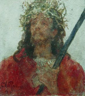 Ilya Repin œuvres - Jésus dans une couronne d'épines 1913