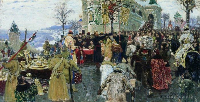 Ilya Repin Peinture à l'huile - Kuzma Minine 1894